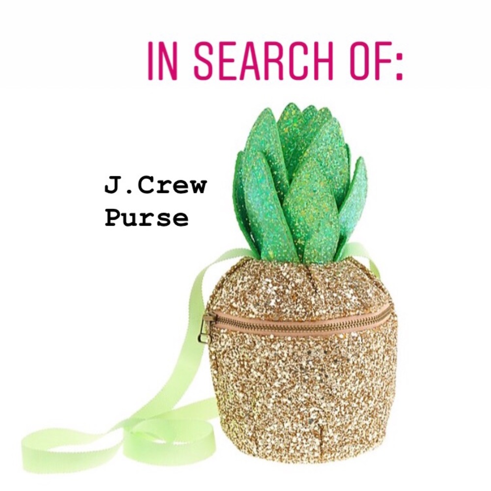 Seeking J.Crew Glitter Pineapple Purse May 2014